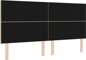 vidaXL LED κεφαλάρι Γκρι Πράσινο 200 cm Υφασμάτινο Κορντουρά