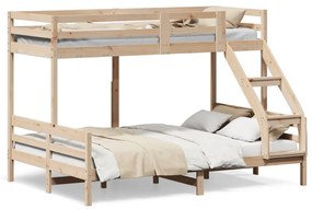 vidaXL Κουκέτα 90x200/140x200 εκ. από Μασίφ Ξύλο Πεύκου
