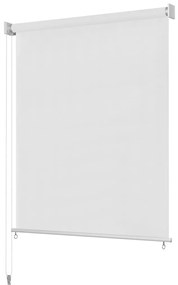 vidaXL Στόρι Σκίασης Ρόλερ Εξωτερικού Χώρου Λευκό 160 x 140 εκ.