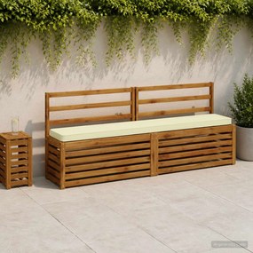 vidaXL Μαξιλάρια Πάγκου 2 Τεμαχίων VUGHT 2 pcs 100% Πολυεστέρας Κρεμ