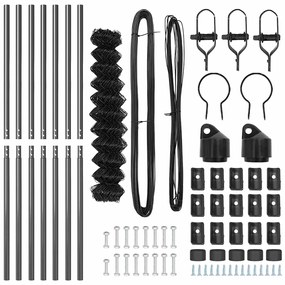 vidaXL Στύλος Περιφράξεων Γκρι 10 x 1 μ (60 x 60 χλμ πλέγμα)