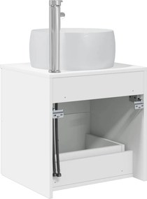 vidaXL Επιτοίχια Λεκάνη Έπιπλο Λευκό 49,5 x 44,5 x 66 εκ