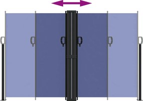 vidaXL Σκίαστρο Πλαϊνό Συρόμενο Μπλε 160 x 600 εκ.