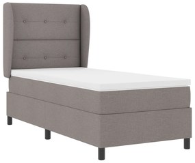 vidaXL Κρεβάτι Box Spring με Στρώμα Ταμπά 90x190 εκ. Υφασμάτινο