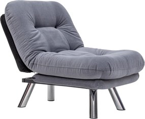 Πολυθρόνα-Κρεβάτι Γκρι MISA SMALL SOLO 78x70x85