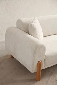 Corner Sofa-Bed Lyke Right - Cream Cream