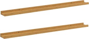 vidaXL Ράφι Τοίχου Επιτοίχιο 2 pcs Μπεζ 100 x 9 x 3 cm