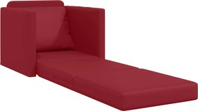 vidaXL Κρεβάτι καναπές 60cm Κόκκινο Δερματίνη