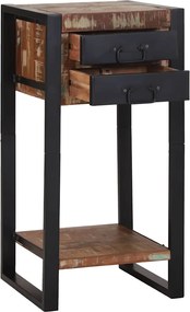 vidaXL End Table Πολύχρωμο 40 x 40 x 80 cm Στερεό Ανακτηθέν Ξύλο