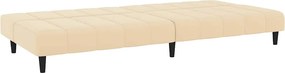 vidaXL Καναπές Κρεβάτι Διθέσιος Κρεμ Βελούδινος