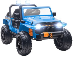 AIYAPLAY Ηλεκτρικό όχημα για παιδιά, μπαταρία 12V, με κάθισμα γονέα-παιδιού, τηλεχειριζόμενο, μουσική, κόρνα, φώτα LED, 3-8 ετών, Μπλε