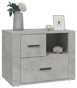 vidaXL Κομοδίνο Γκρι Σκυρ. 60x36x45 εκ. από Επεξεργασμένο Ξύλο