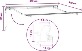vidaXL Ηλεκτρική Αυλή 4,5 x 3 m Taupe 100% Πολυεστέρας