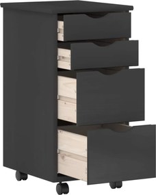vidaXL Σετ Γραφείου και Κινητού Ντουλαπιού MOSS 2 pcs Γκρι