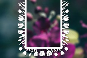 Σετ των 2 Intra απο ξύλο plywood 3mm-4mm πάχος – Paper Cut Spring Κορνίζα φωτογραφιών Δίασταση  20x20 cm INTRAFABR-114737329