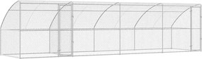 vidaXL Κλουβί Σκύλου 4 pcs Ασημί 8 x 2 x 2 m Γαλβανισμένος χάλυβας