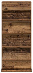 vidaXL Ράφι Περιοδικών Παλιό ξύλο 70 x 41 x 156 εκ. Επεξεργασμένο ξύλο