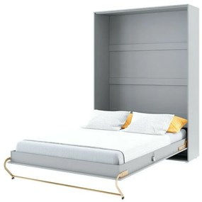 Κρεβάτι - ντουλάπα Concept Pro Lenart AH109, Διπλό, Γκρι, 140x200, Πλαστικοποιημένη μοριοσανίδα, Τάβλες για Κρεβάτι, 155x237x217cm | Epipla1.gr
