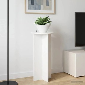 vidaXL Βάση φυτών 2 τεμ. Γυαλιστερό Λευκό 40 x 40 x 80 cm