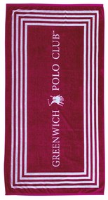 Πετσέτα Θαλάσσης 4055 Red-White Greenwich Polo Club Θαλάσσης 90x170cm 100% Βαμβάκι