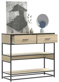vidaXL Τραπέζι Κονσόλα Sonoma Δρυς 90x35x80 εκ. Επεξεργασμένο Ξύλο