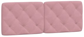 vidaXL Κρεβάτι με Στρώμα Ροζ 140x190 εκ. Βελούδινο