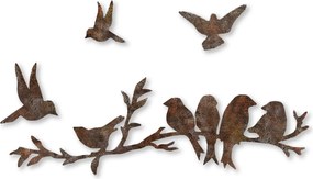 Decorative Metal Wall Accessory Rusty Birds 2 Antiquation