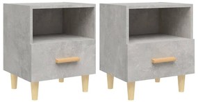 vidaXL Κομοδίνα 2 τεμ. Γκρι Σκυροδέματος 40 x 35 x 47 εκ.