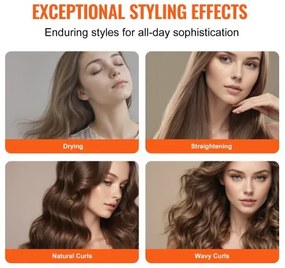 VEVOR Hair Dryer Brush 4-in-1 Professional Multi Hair Styler for Drying Curling