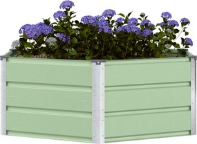vidaXL Γλάστρα Παστέλ Πράσινο 129 x 129 x 45 cm Ατσάλι