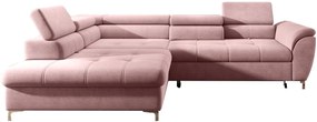 Γωνιακός καναπές Thora-Roz-Αριστερή - 290.00 Χ 215.00 Χ 77.00