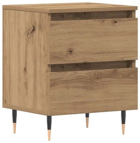 vidaXL Κομοδίνο artisan δρυς 40 x 35 x 50 εκ. Επεξεργασμένο ξύλο