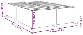 Σκελετός Κρεβατιού Χωρίς Στρώμα Μαύρο 140x190 εκ. Υφασμάτινο - Μαύρο