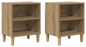 vidaXL Κομοδίνα 2 τεμ. 40x30x50 εκ. από Επεξεργασμένο Ξύλο