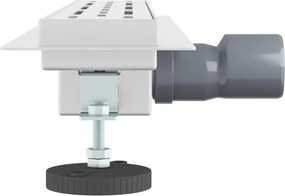 vidaXL Εκροή ντους με σχέδιο γραμμής Ασημί 60 cm Ανοξείδωτο Ατσάλι 304
