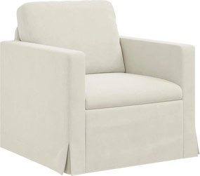 vidaXL Σετ Καναπέ 2 pcs Κρεμ 198 x 78 x 80 εκ Βελούδο