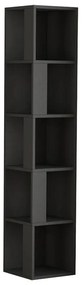 Corner bookcase Raphael anthracite 31.5x31.5x159cm 31.5x31.5x159 εκ.