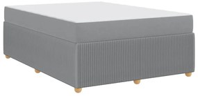 vidaXL Σκελετός Κρεβατιού Άλλο Ανοιχτό γκρι 140 x 200 cm ύφασμα