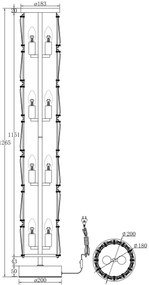 Φωτιστικό δαπέδου Maytoni Puntes-Chrome