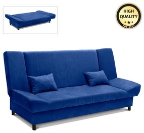 0096466 Kαναπές - κρεβάτι Tiko Plus Megapap τριθέσιος με αποθηκευτικό χώρο και ύφασμα σε μπλε 200x90x96εκ. Ύφασμα/MDF, 1 Τεμάχιο