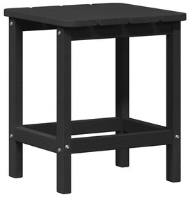 vidaXL Πλευρικό Τραπέζι Adirondack Μαύρο 38x38x45 εκ. HDPE