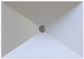 Sanitec Prisma 280 Νιπτήρας Συνθετικός Επικαθήμενος 50x40,5x10,5cm Metallic Ice