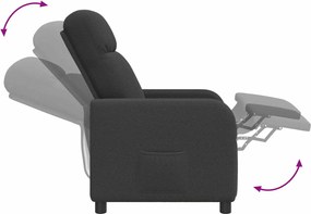 vidaXL Κάθισμα μασάζ Σκούρο Γκρι Μπουκλέ