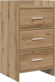 vidaXL Κομοδίνα Artisan Δρυς 40 x 36 x 70 εκ. Επεξεργασμένο Ξύλο