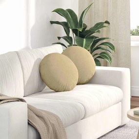vidaXL Μαξιλάρια καθισμάτων 2 pcs Γκρι Πράσινο Ø 40 cm