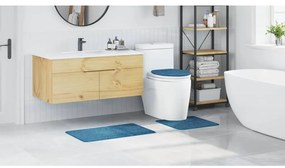 vidaXL Πατάκι μπάνιου 3 pcs Μπλε 50 x 50 cm Πολυπροπυλένιο