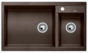 Blanco Metra 9 Coffee SILGRANIT™ PuraDur™ Γρανιτένιος Νεροχύτης Ένθετος με 2 Γούρνες 86x50cm