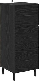 vidaXL Highboard Μαύρη Οξυά 34,5 x 34 x 180 εκ. Επεξεργασμένο ξύλο
