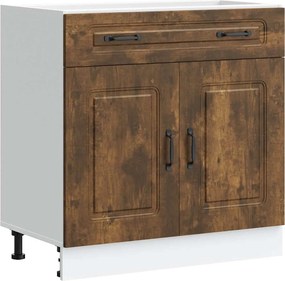 vidaXL ντουλάπι βάσης κουζίνας Kalmar Καπνιστή δρυς Επεξεργασμένο Ξύλο