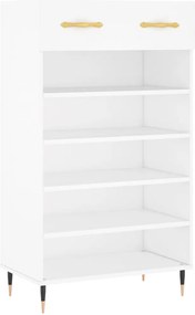 vidaXL Παπουτσοθήκη Λευκή 60 x 35 x 105 εκ. από Επεξεργασμένο Ξύλο